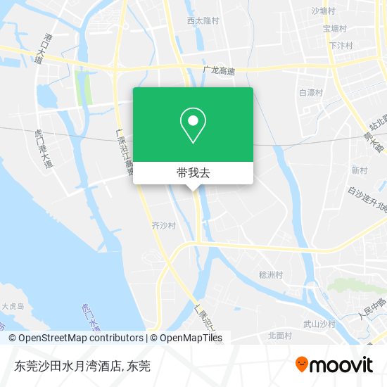 东莞沙田水月湾酒店地图