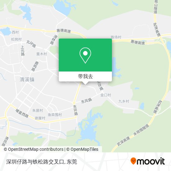 深圳仔路与铁松路交叉口地图