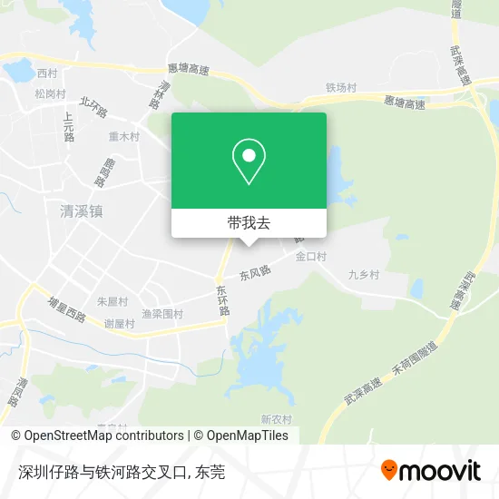 深圳仔路与铁河路交叉口地图