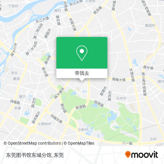 东莞图书馆东城分馆地图
