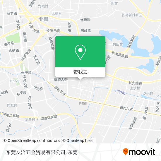 东莞友洽五金贸易有限公司地图