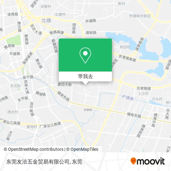 东莞友洽五金贸易有限公司地图