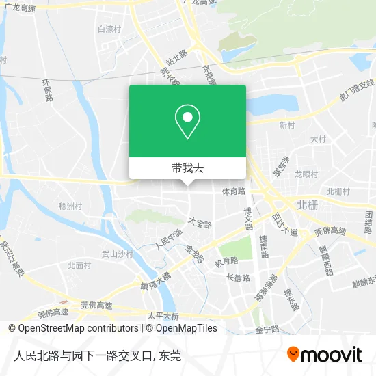 人民北路与园下一路交叉口地图