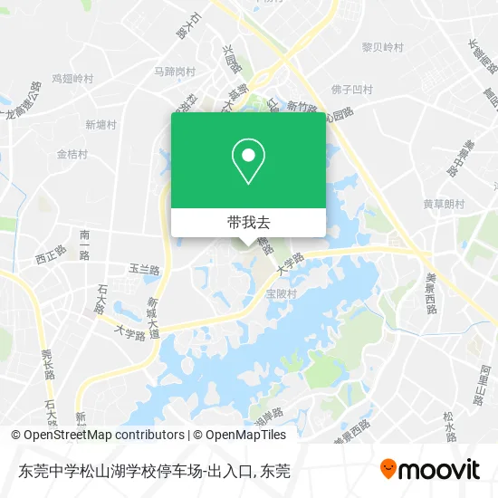 东莞中学松山湖学校停车场-出入口地图