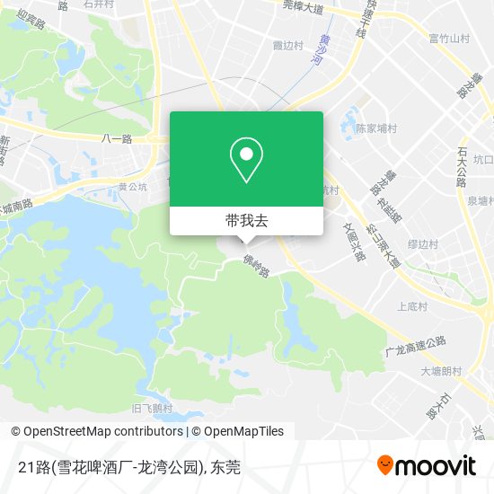 21路(雪花啤酒厂-龙湾公园)地图