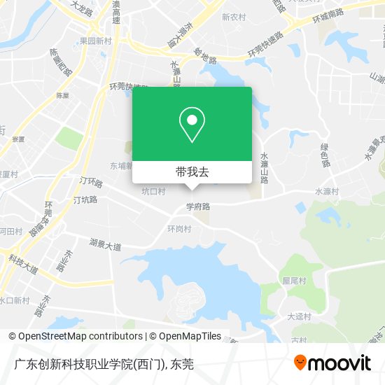 广东创新科技职业学院(西门)地图