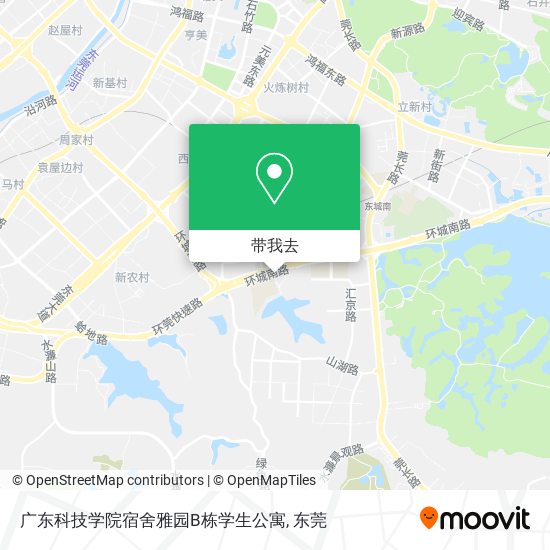 广东科技学院宿舍雅园B栋学生公寓地图