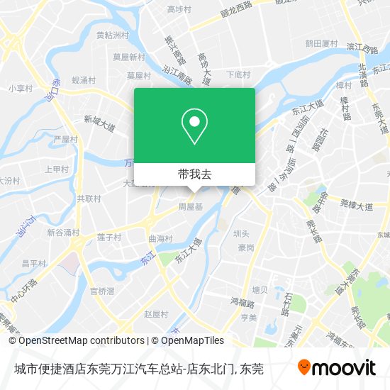 城市便捷酒店东莞万江汽车总站-店东北门地图