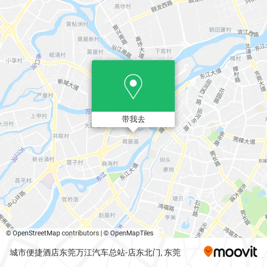 城市便捷酒店东莞万江汽车总站-店东北门地图
