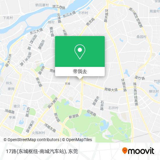 17路(东城枢纽-南城汽车站)地图