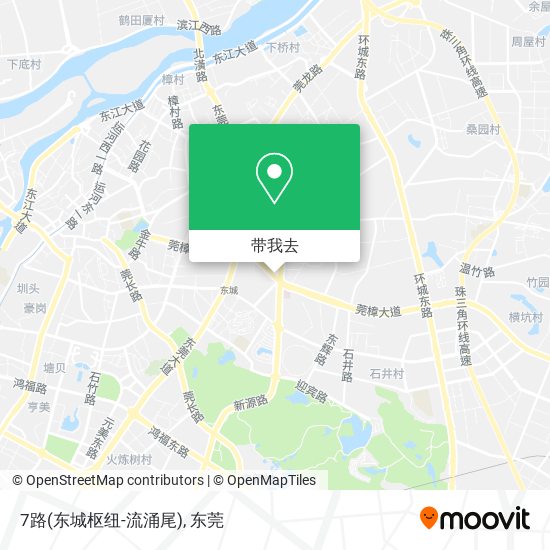 7路(东城枢纽-流涌尾)地图