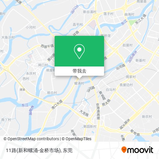11路(新和螺涌-金桥市场)地图