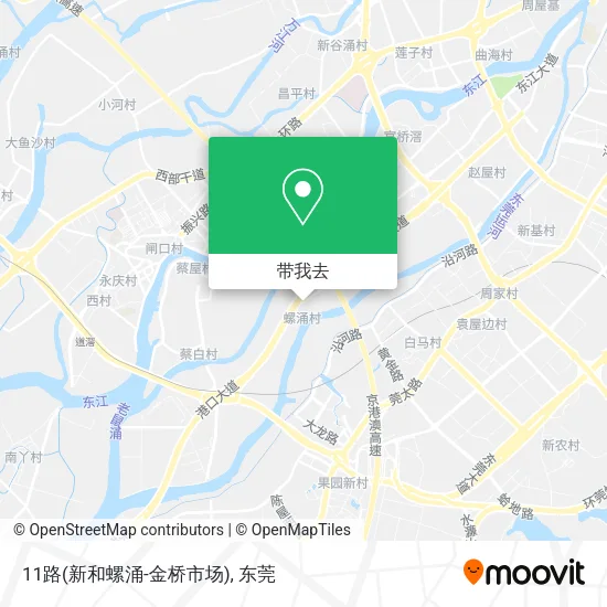 11路(新和螺涌-金桥市场)地图