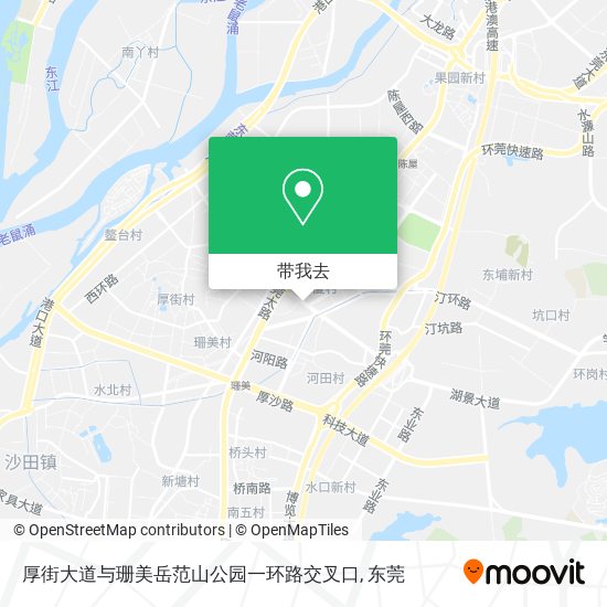 厚街大道与珊美岳范山公园一环路交叉口地图