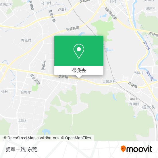 拥军一路地图