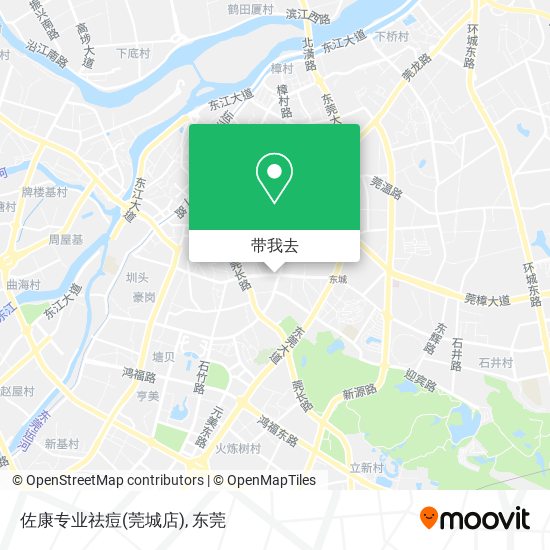 佐康专业祛痘(莞城店)地图