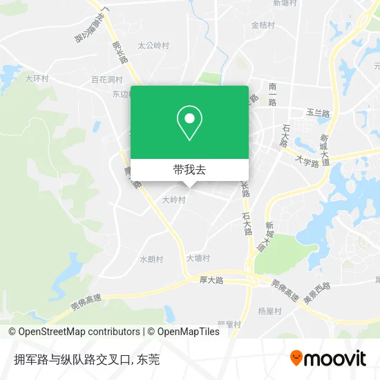 拥军路与纵队路交叉口地图