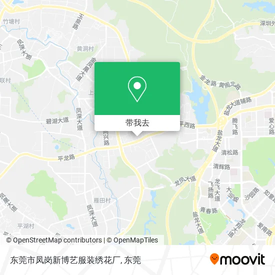 东莞市凤岗新博艺服装绣花厂地图