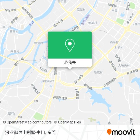 深业御泉山别墅-中门地图
