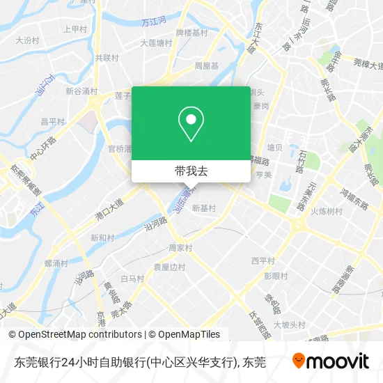 东莞银行24小时自助银行(中心区兴华支行)地图