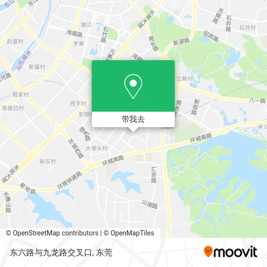 东六路与九龙路交叉口地图