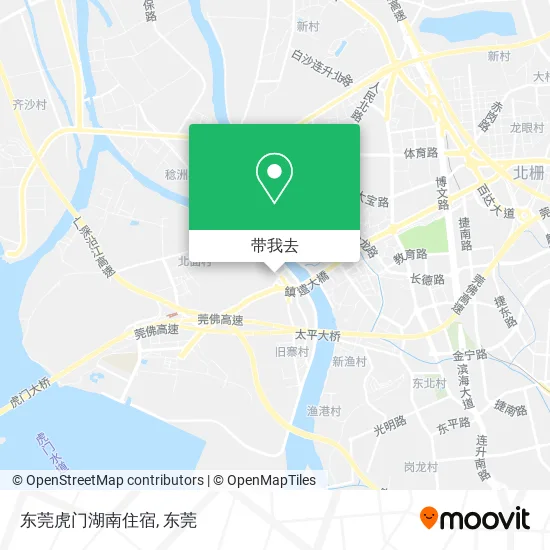 东莞虎门湖南住宿地图