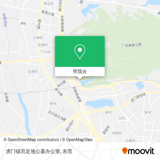 虎门镇百足地公墓办公室地图