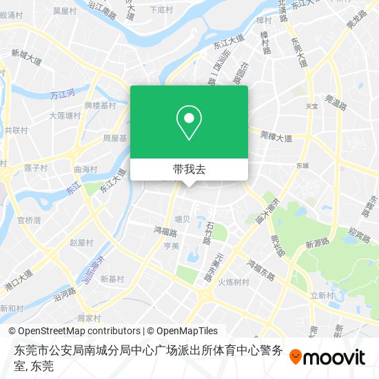 东莞市公安局南城分局中心广场派出所体育中心警务室地图