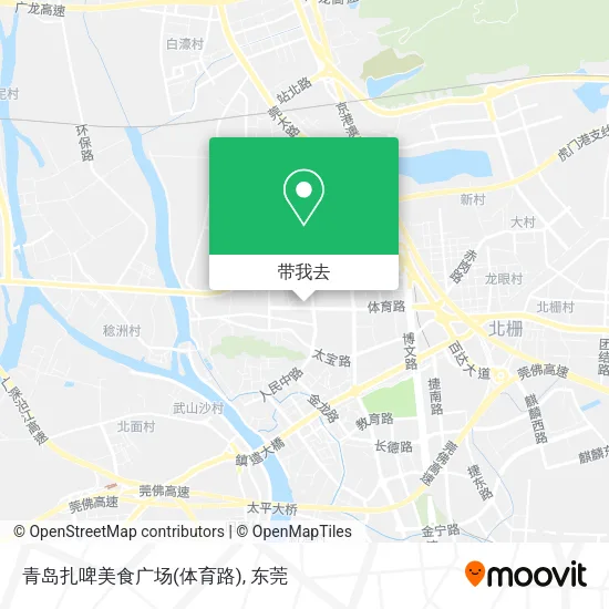 青岛扎啤美食广场(体育路)地图