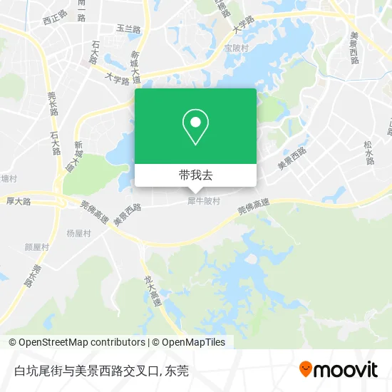 白坑尾街与美景西路交叉口地图