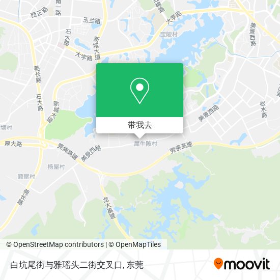 白坑尾街与雅瑶头二街交叉口地图