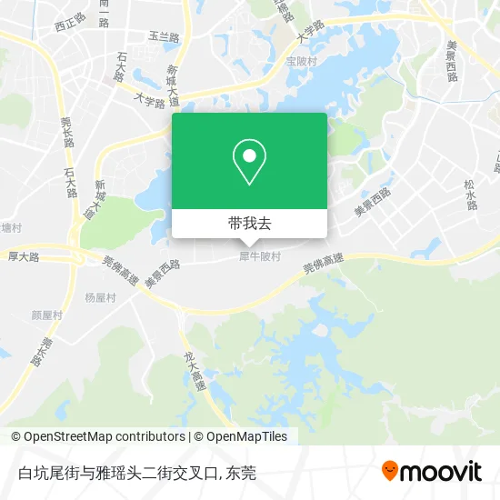 白坑尾街与雅瑶头二街交叉口地图