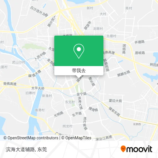 滨海大道辅路地图