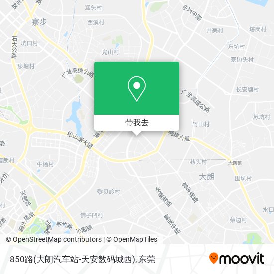 850路(大朗汽车站-天安数码城西)地图