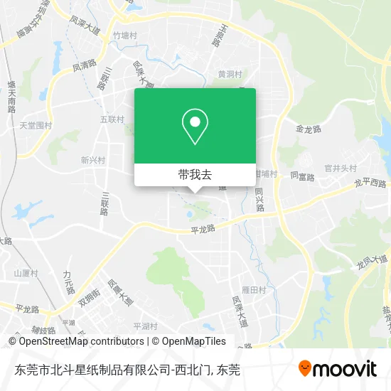 东莞市北斗星纸制品有限公司-西北门地图
