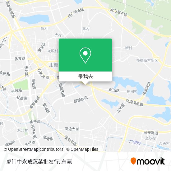 虎门中永成蔬菜批发行地图