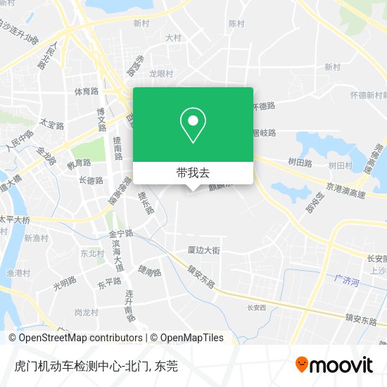虎门机动车检测中心-北门地图