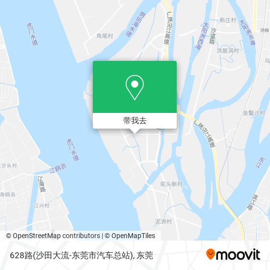 628路(沙田大流-东莞市汽车总站)地图