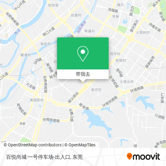 百悦尚城·一号停车场-出入口地图