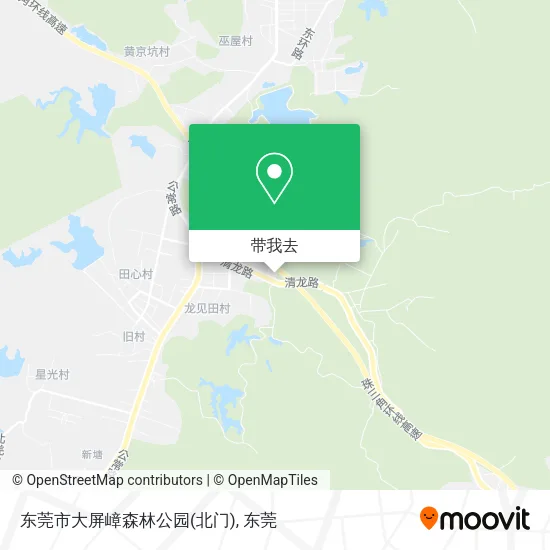 东莞市大屏嶂森林公园(北门)地图