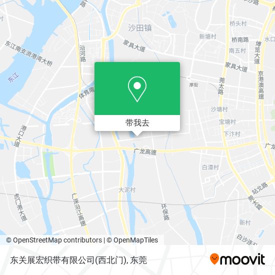 东关展宏织带有限公司(西北门)地图