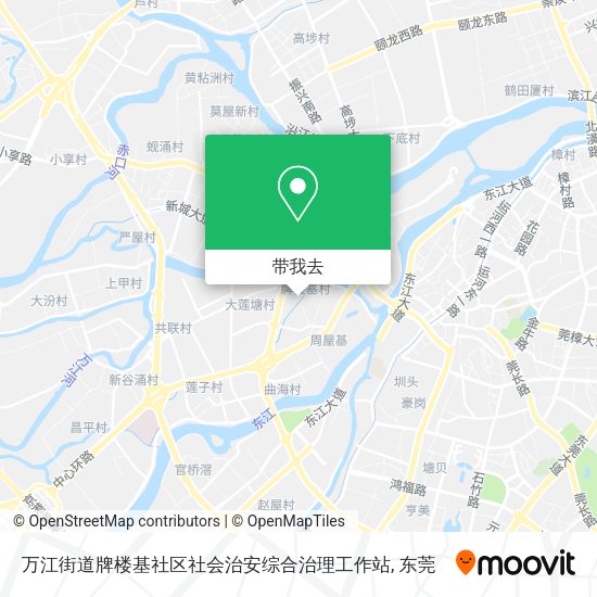 万江街道牌楼基社区社会治安综合治理工作站地图