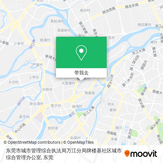 东莞市城市管理综合执法局万江分局牌楼基社区城市综合管理办公室地图