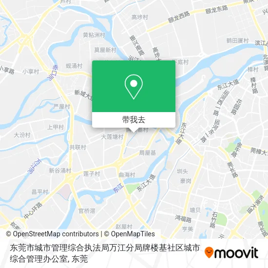 东莞市城市管理综合执法局万江分局牌楼基社区城市综合管理办公室地图