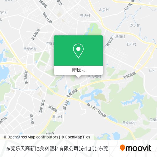 东莞乐天高新恺美科塑料有限公司(东北门)地图