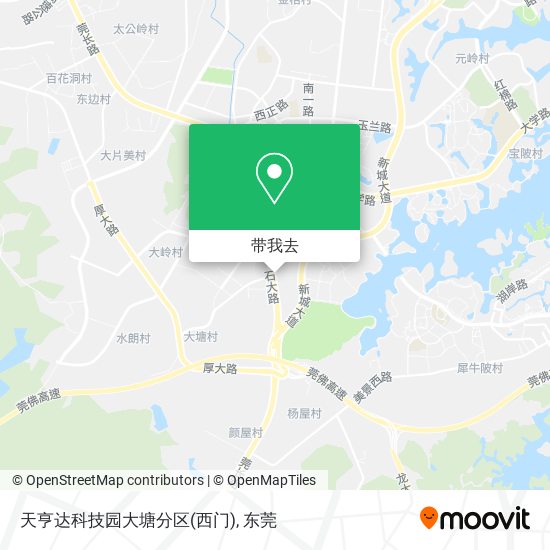 天亨达科技园大塘分区(西门)地图