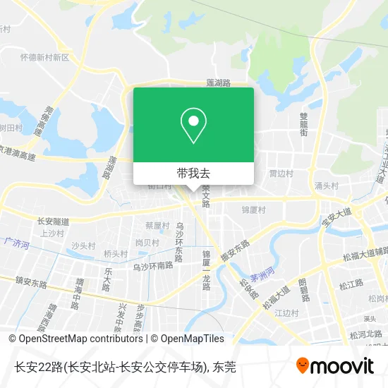 长安22路(长安北站-长安公交停车场)地图