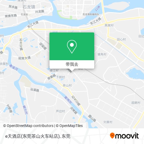 e天酒店(东莞茶山火车站店)地图