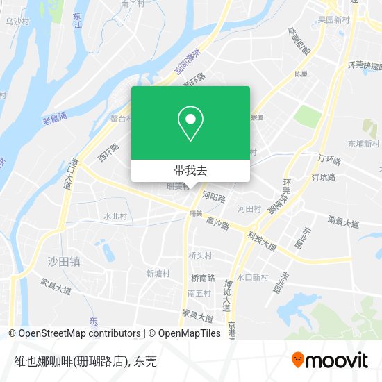 维也娜咖啡(珊瑚路店)地图