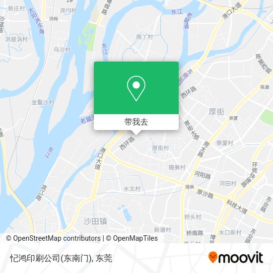 忋鸿印刷公司(东南门)地图